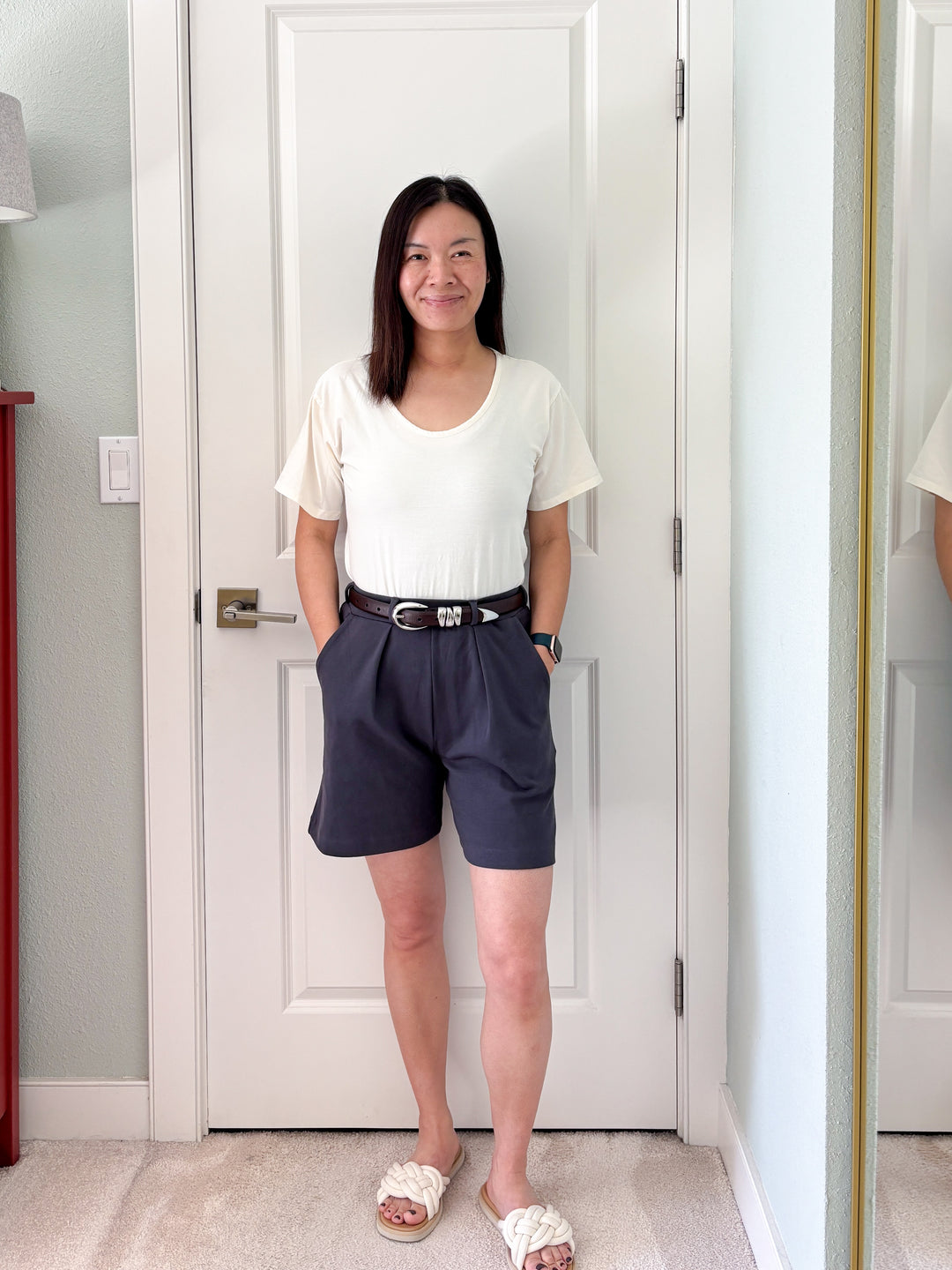 AVERIE heavy knit shorts in Deep Sea (Preorder, ships 7/6)