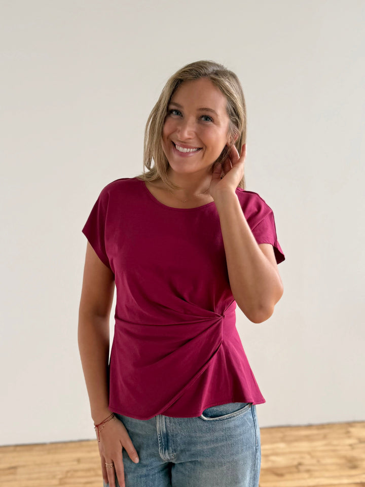 KEIRA top in Pomegranate