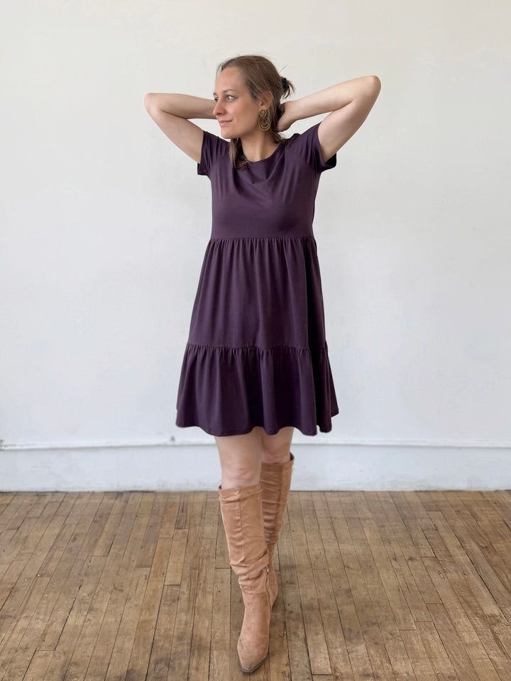 ARIA dress in Plum