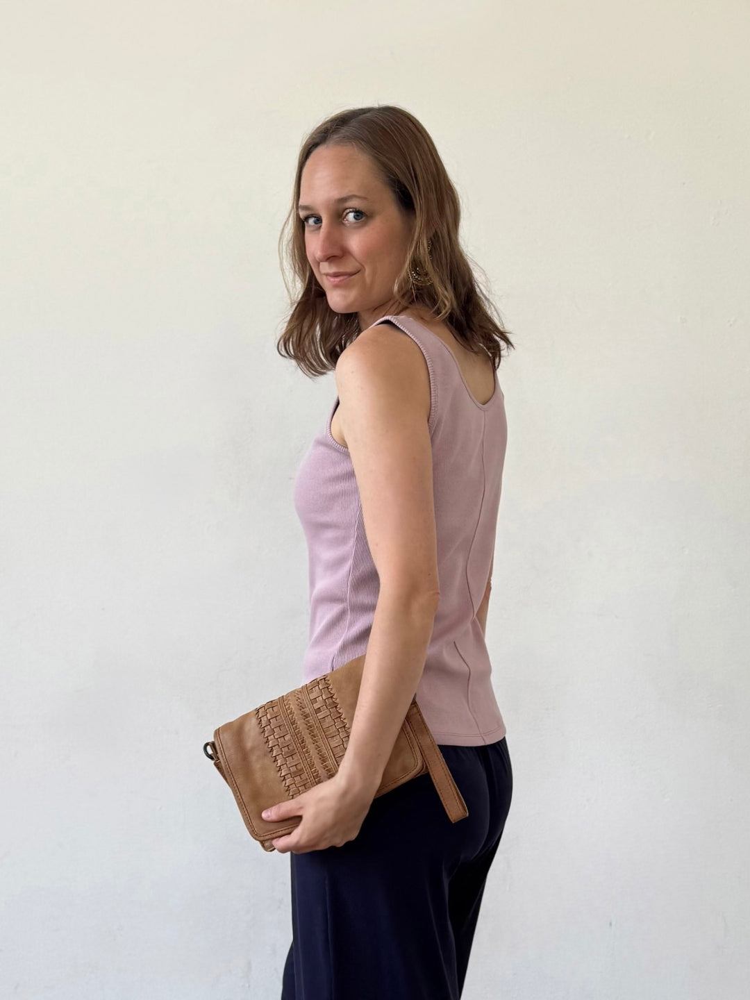 REAGAN rib knit tank in Dusty Lilac