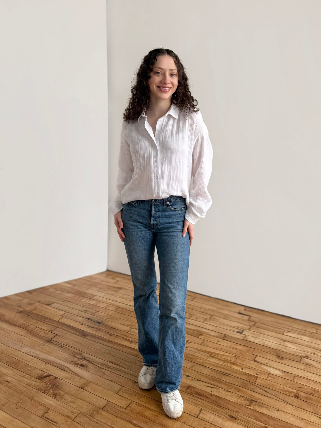 PRADO gauze top in White