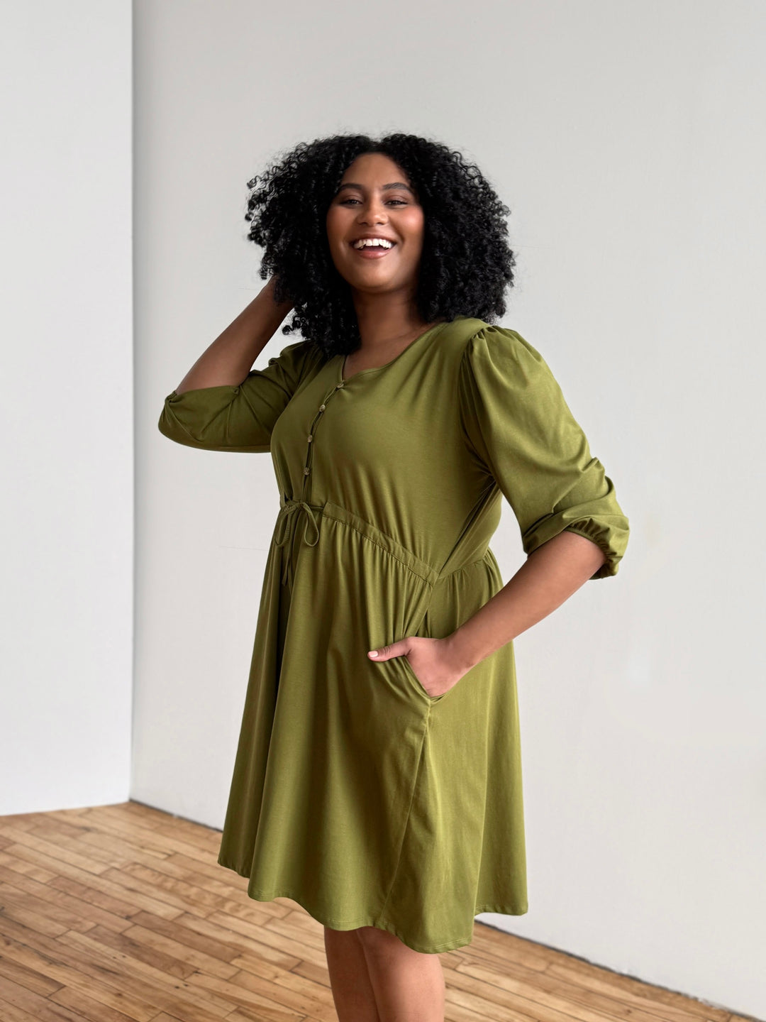 CALLIOPE dress in Olive Branch