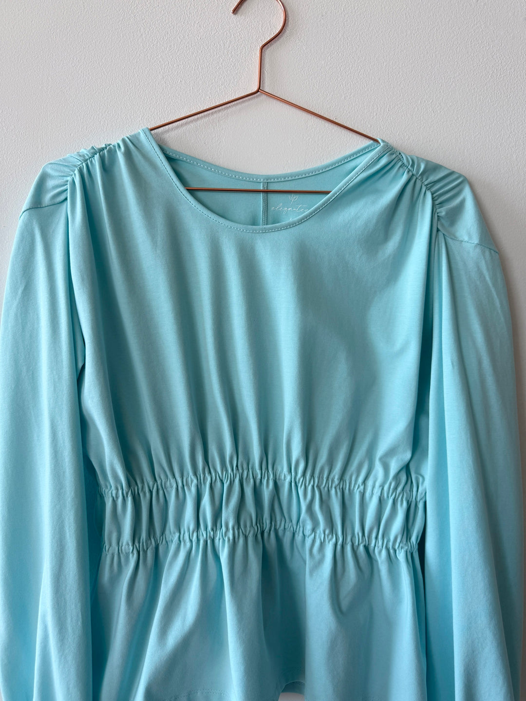 IRINA jersey top in Crisp Aqua