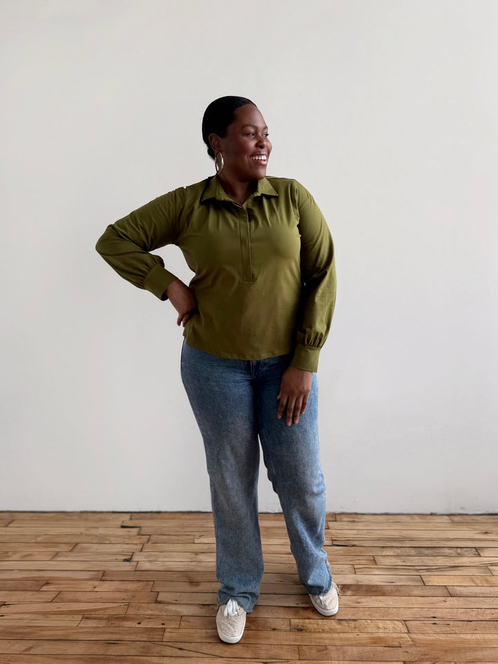 KAILYN jersey top in Olive Branch