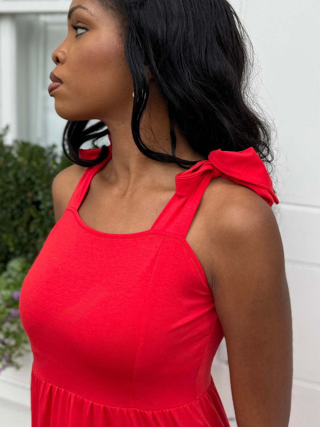 VERONA dress in Bright Ruby