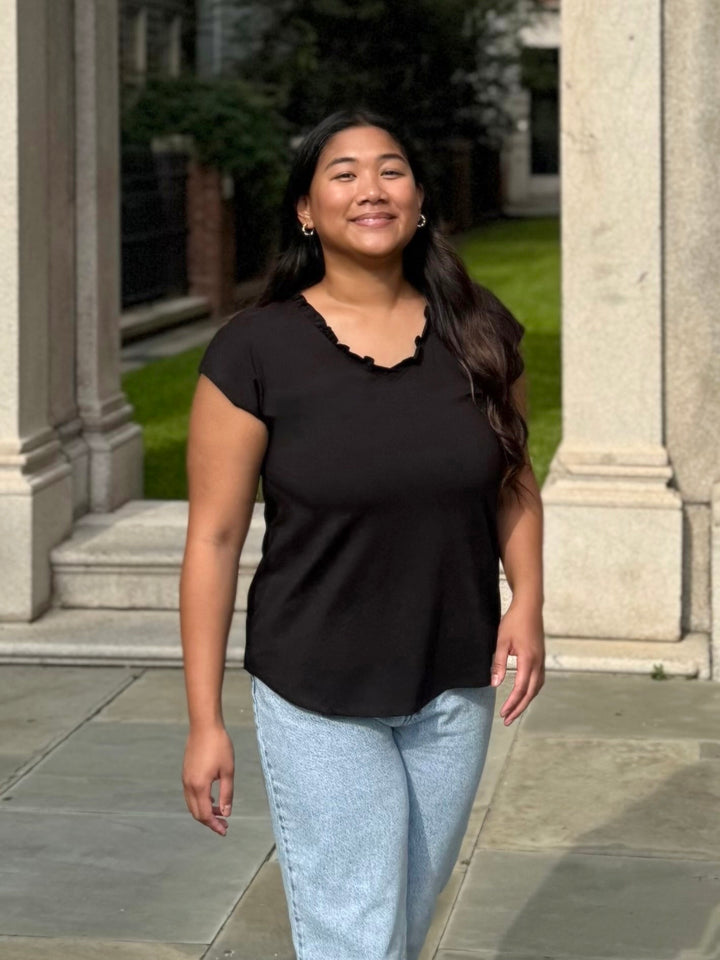 YAZMINE top in Black