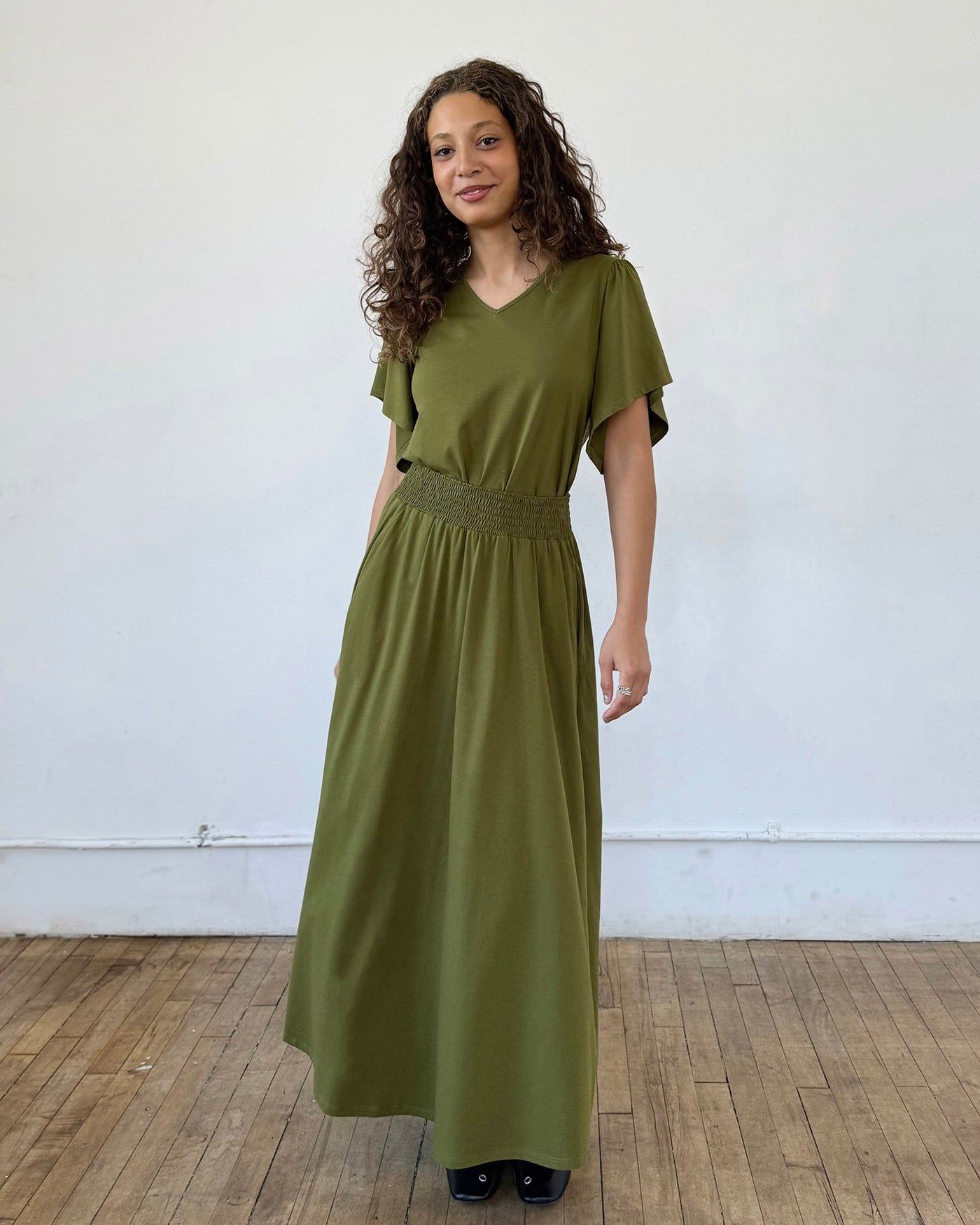 CAMELLIA skirt in Olive Branch