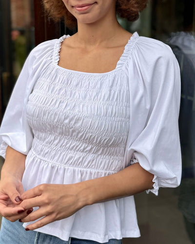 BEATRICE top in White