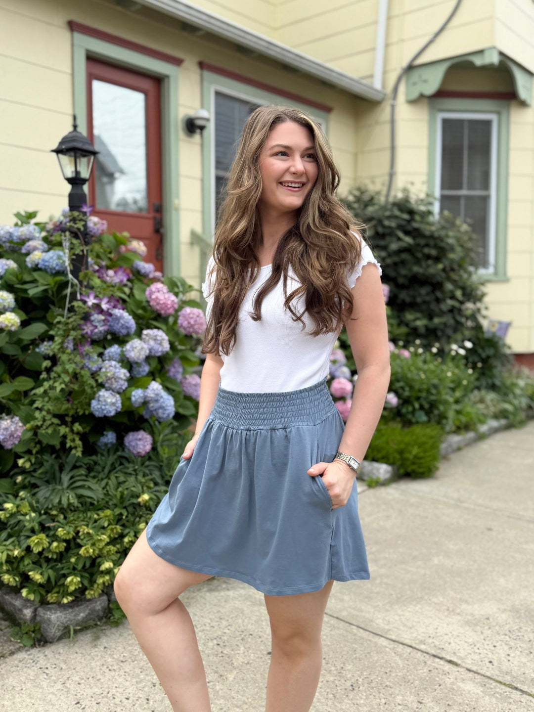 CORINNE skort in Blue Dusk