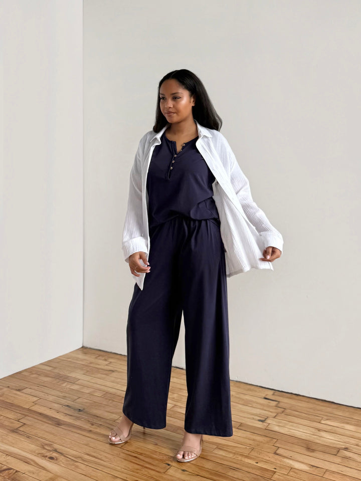 PRADO gauze top in White