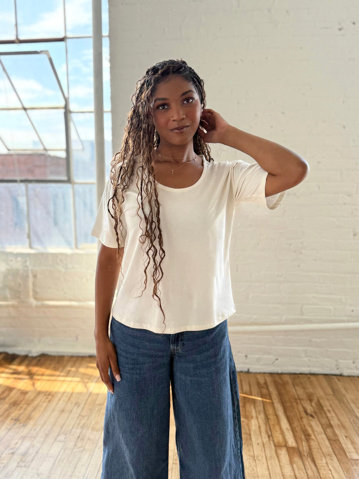 KIM tee in Light Ivory