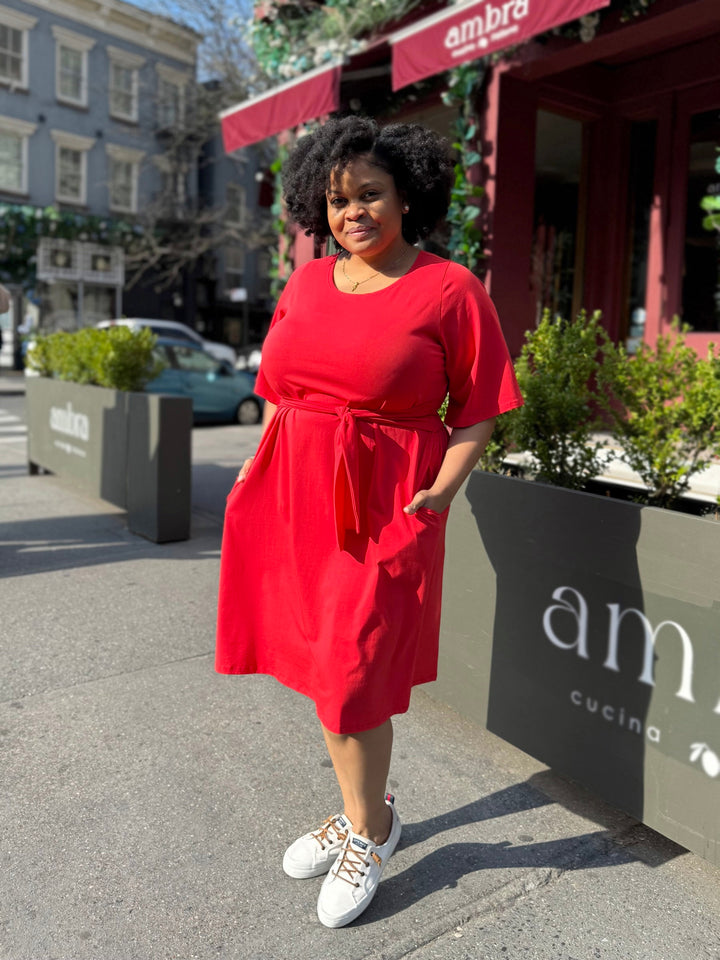 IRVINE dress in Bright Ruby
