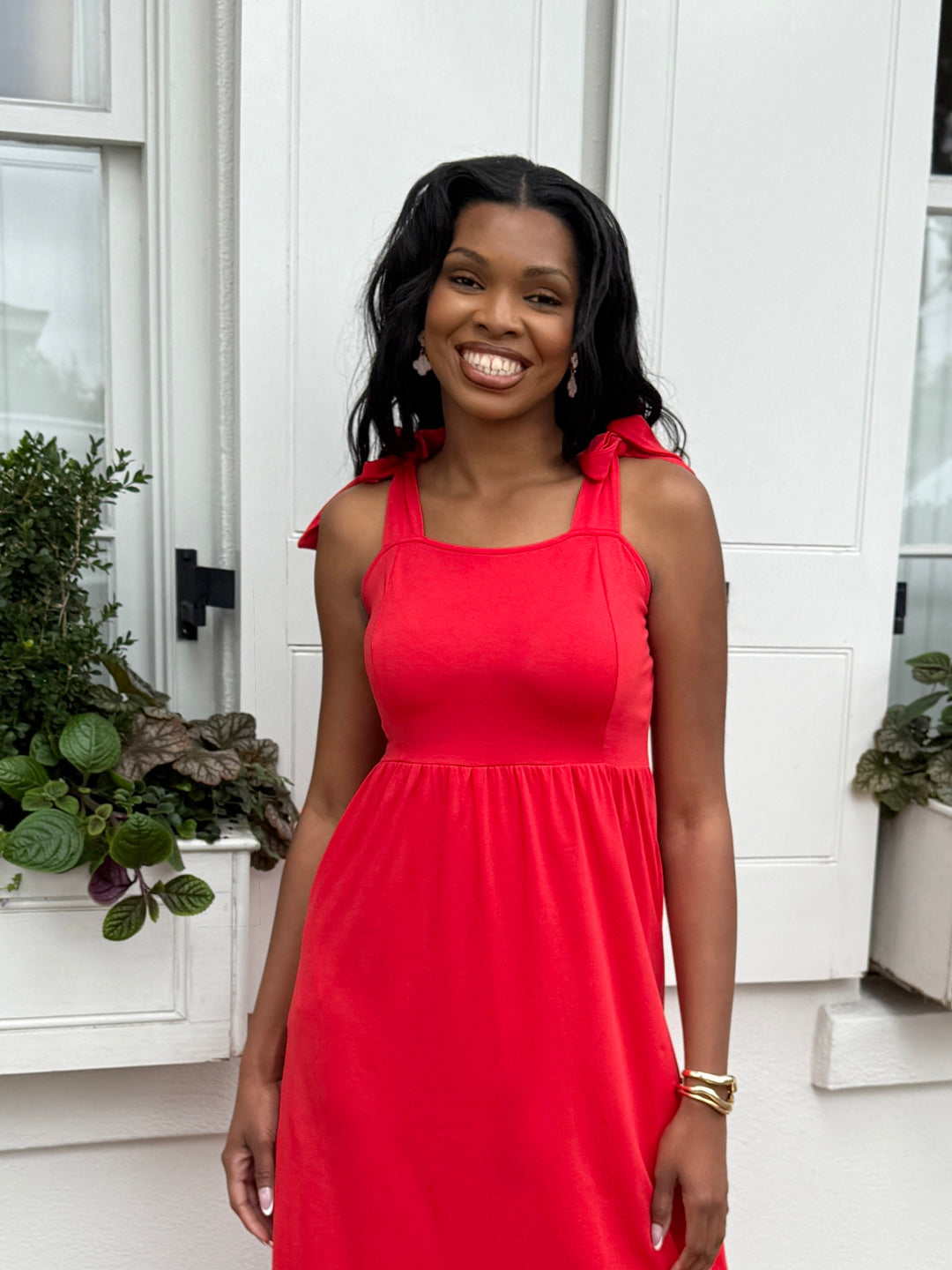 VERONA dress in Bright Ruby