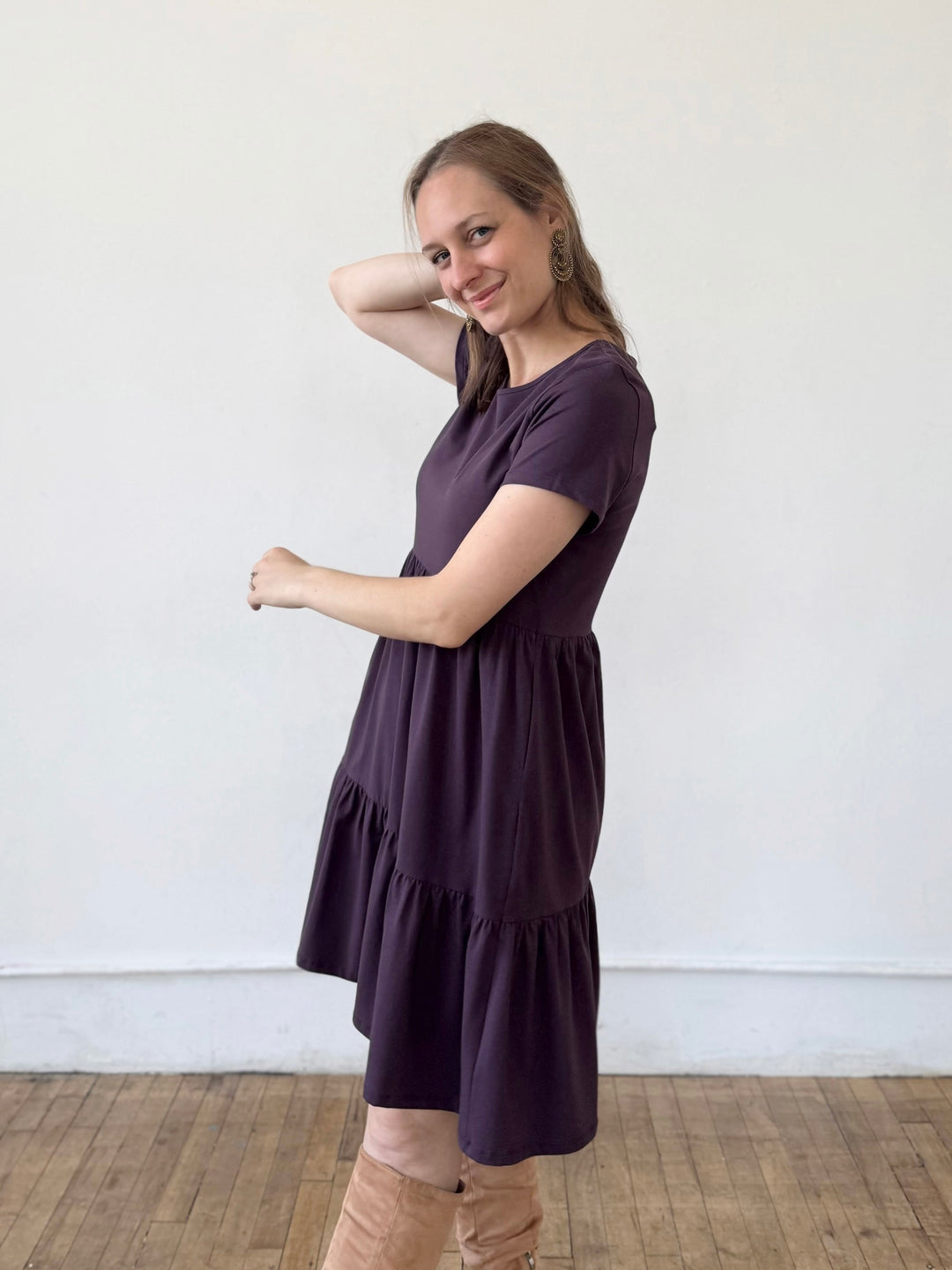 ARIA dress in Plum