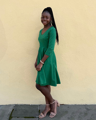 LOUISE dress in Rich Emerald