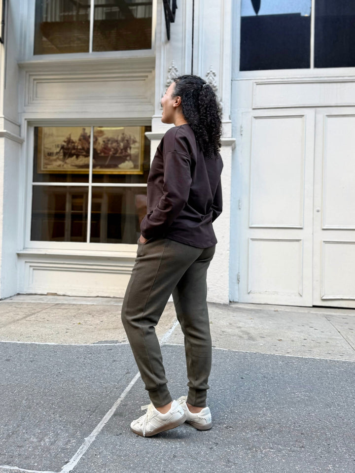 OWEN waffle knit joggers in Crocodile