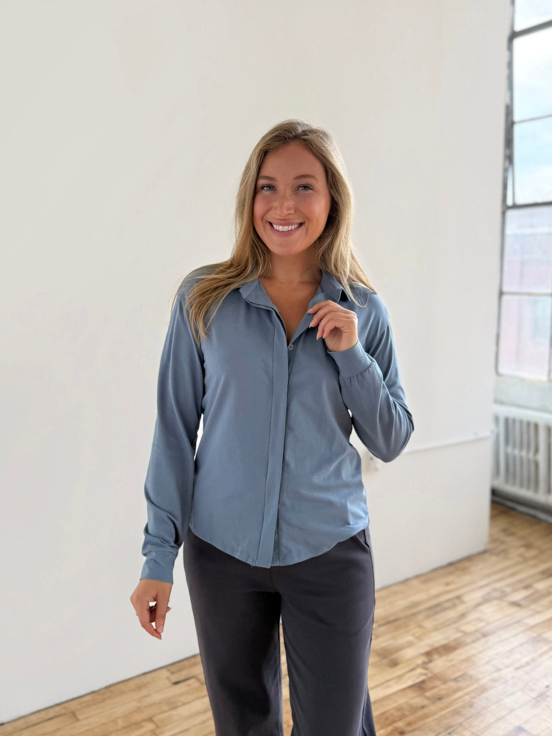 DEVON blouse in Blue Dusk