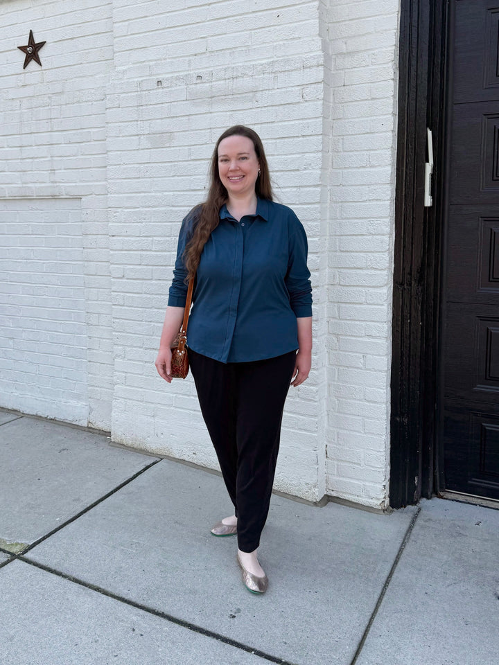DEVON blouse in Atlantic Blue