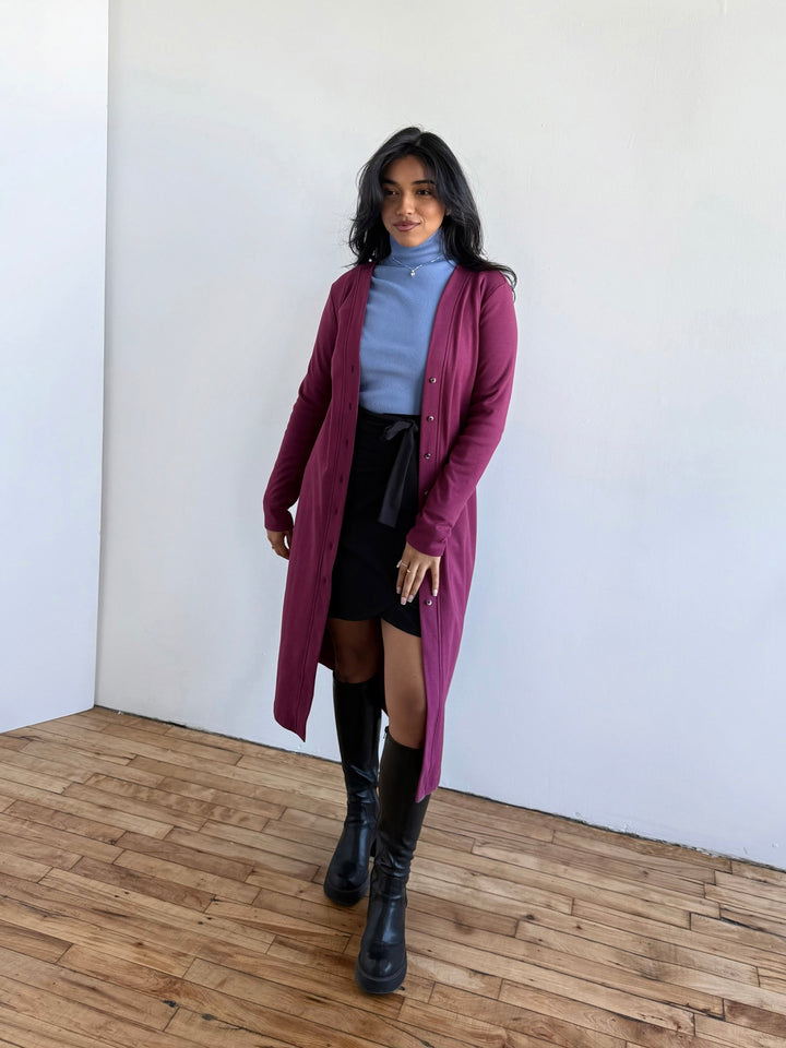 MILANE rib-knit top in Bluebell