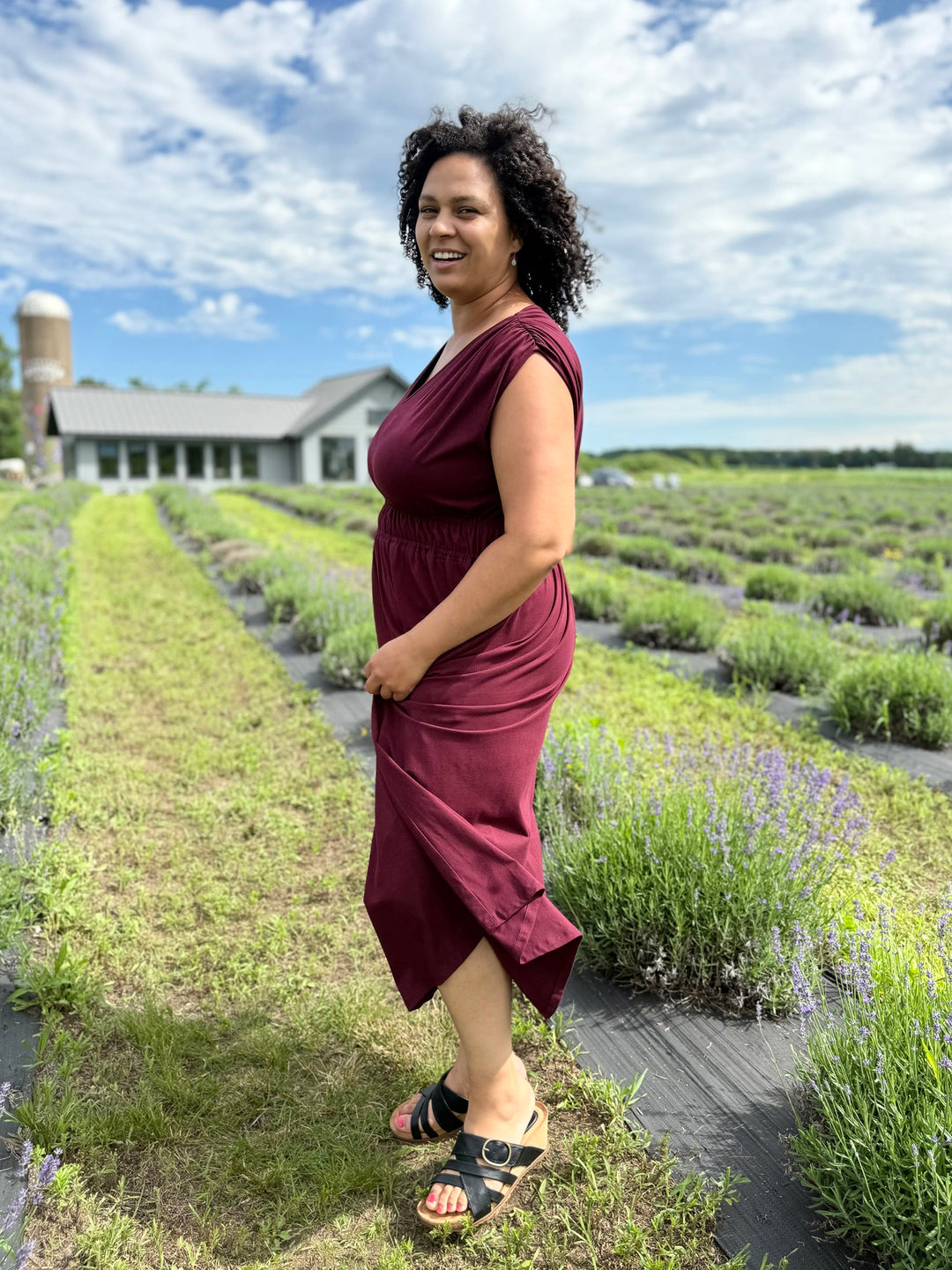 HAMPTON dress in Merlot