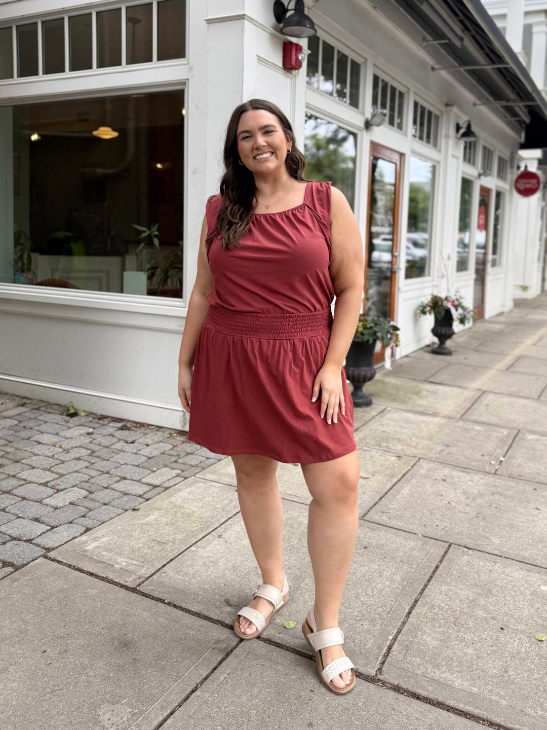 CORINNE skort in Earthy Red