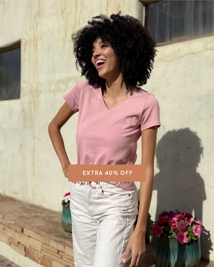 ARC heavyknit top in Rosy Blush
