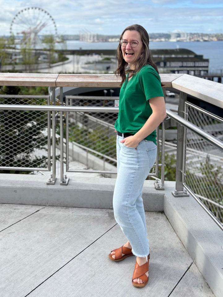 IVY tee in Rich Emerald