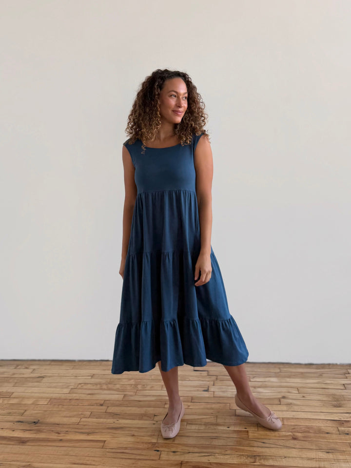 DARCY dress in Atlantic Blue