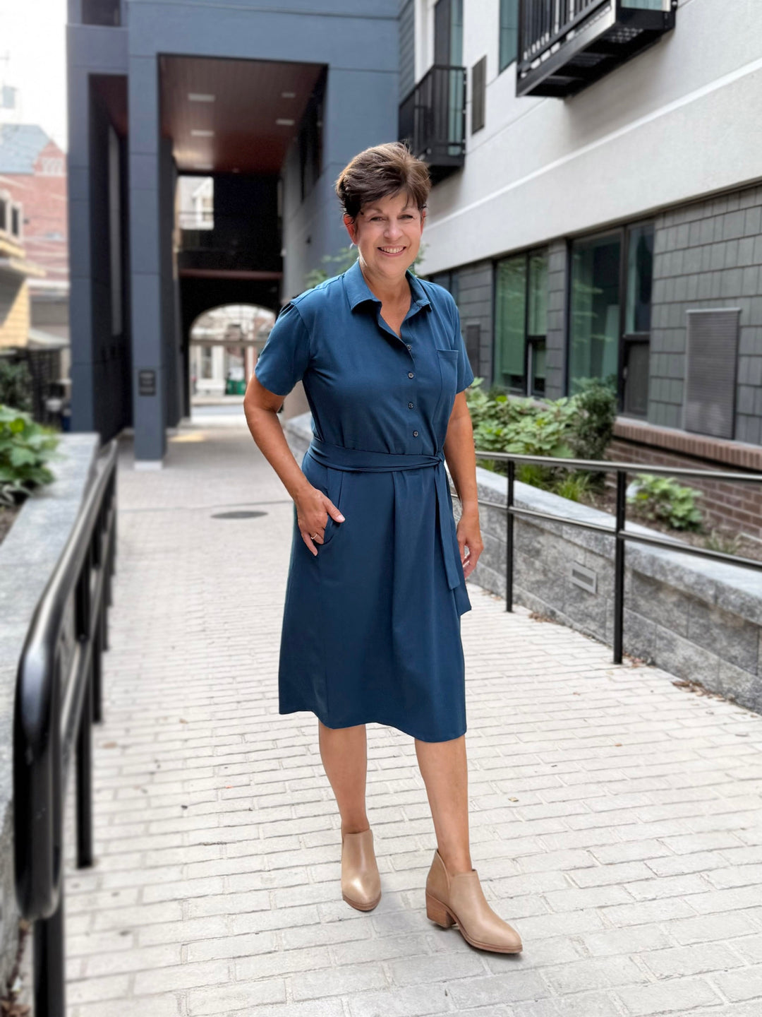 VANYA dress in Atlantic Blue