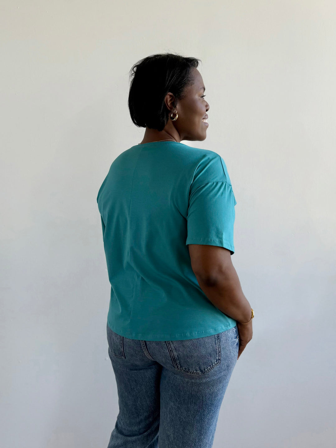 KIM tee in Marine Teal