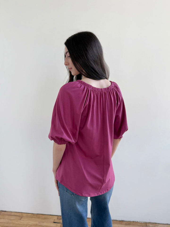 DELPHINE top in Mauve Berry