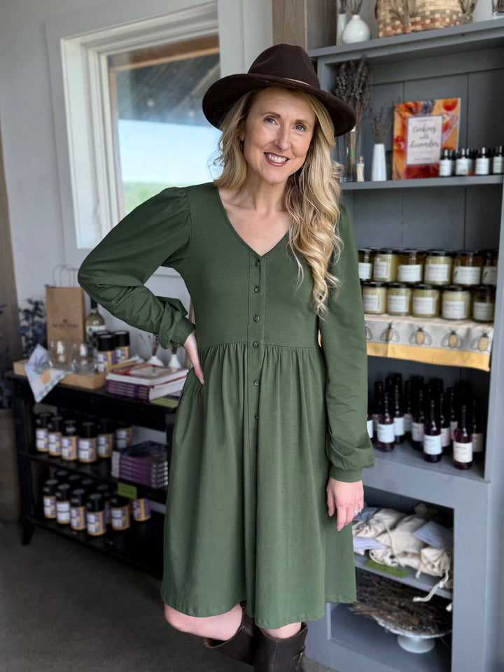 LUCILLE dress in Meadow Green