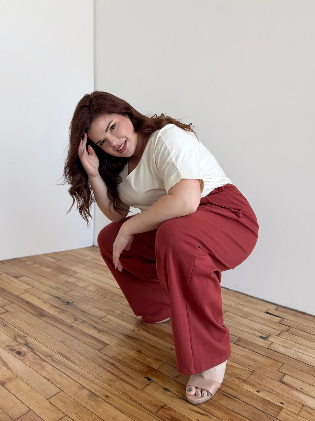 KENNA pants in Red Amber