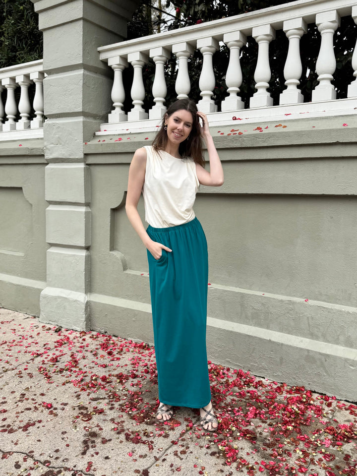 KERRINE top in Chalk