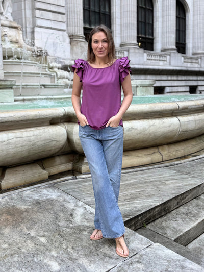 LILOU top in Deep Lilac