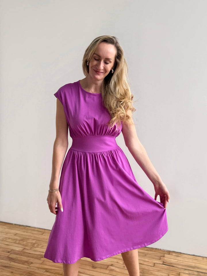 CATHERINE dress in Magenta Bloom