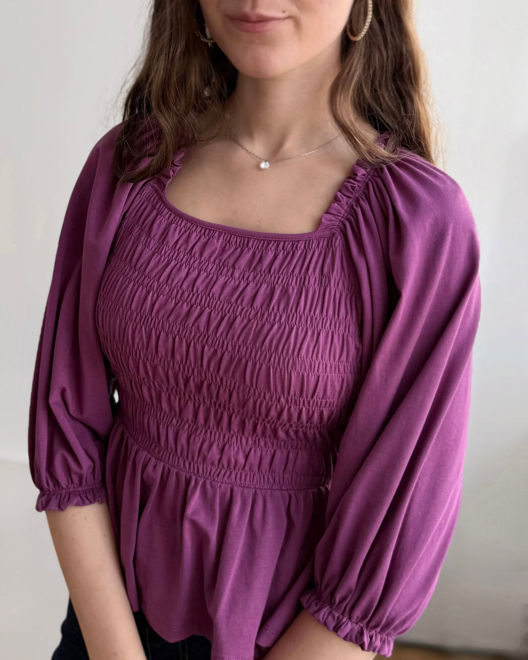 BEATRICE top in Deep Lilac