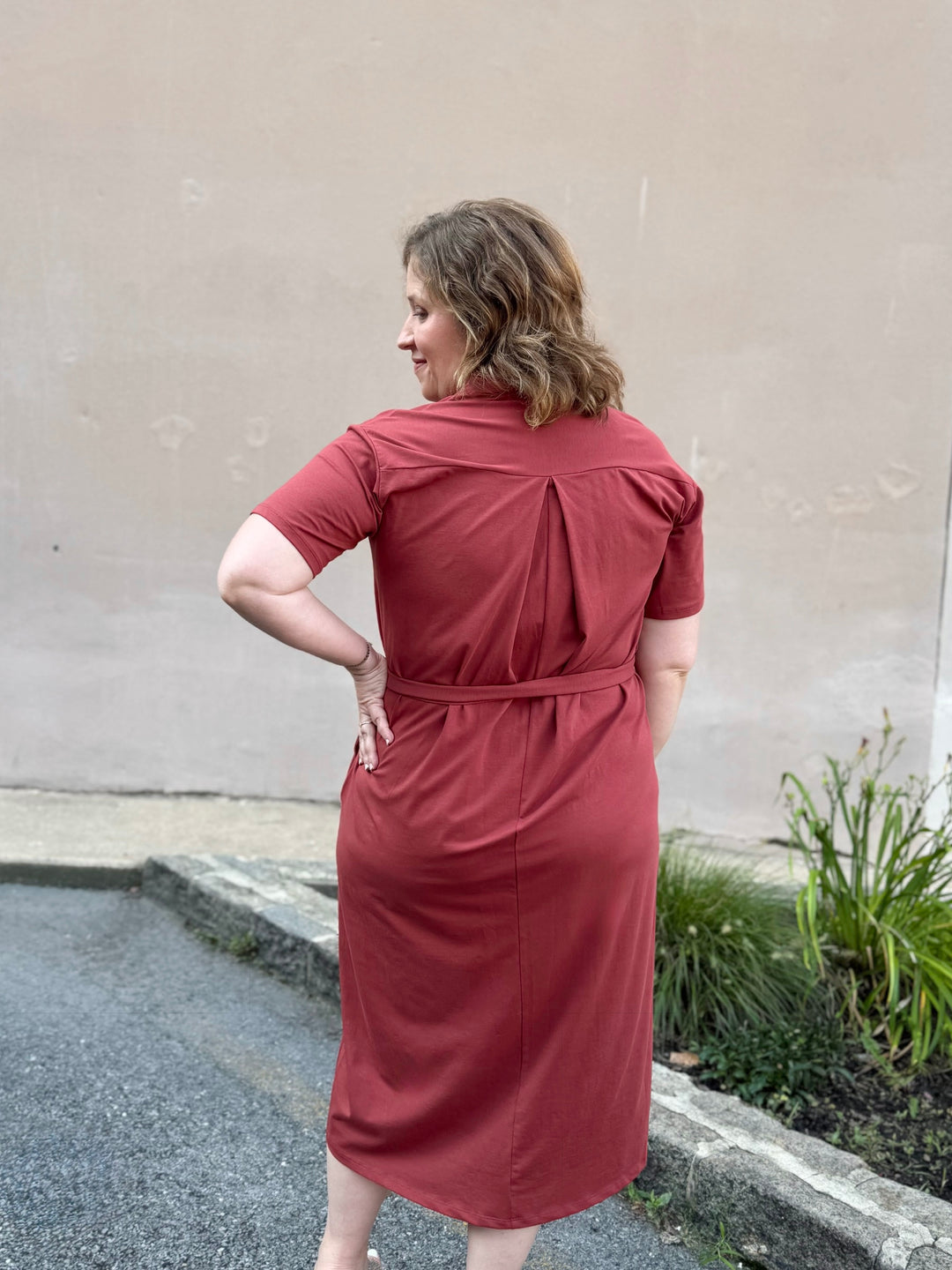 VANYA dress in Earthy Red