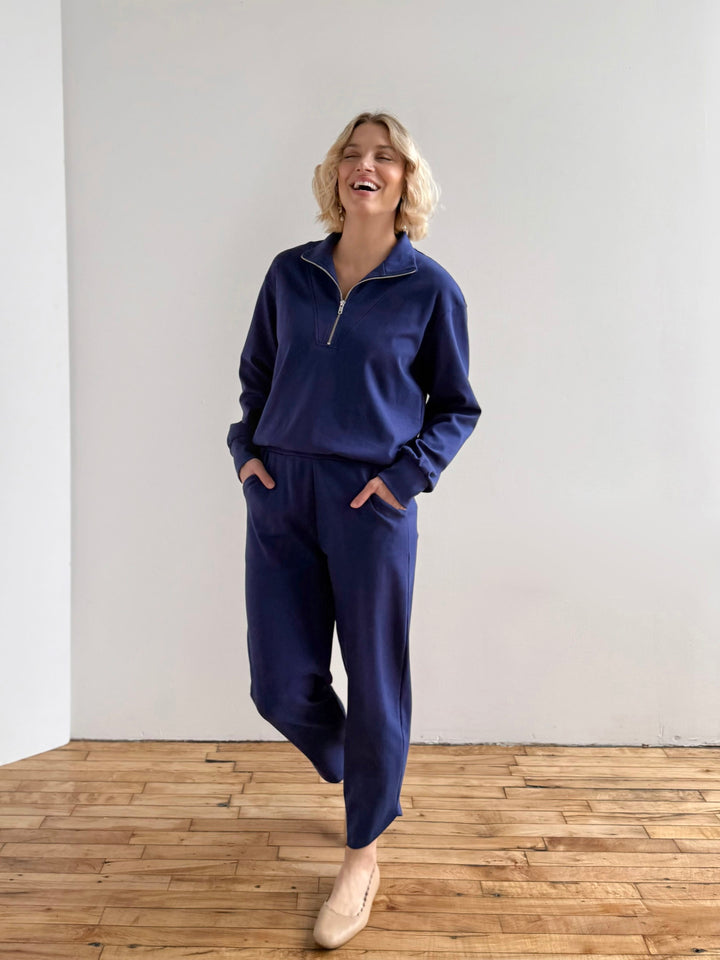 SOPHIA tulip hem pants in Bright Navy