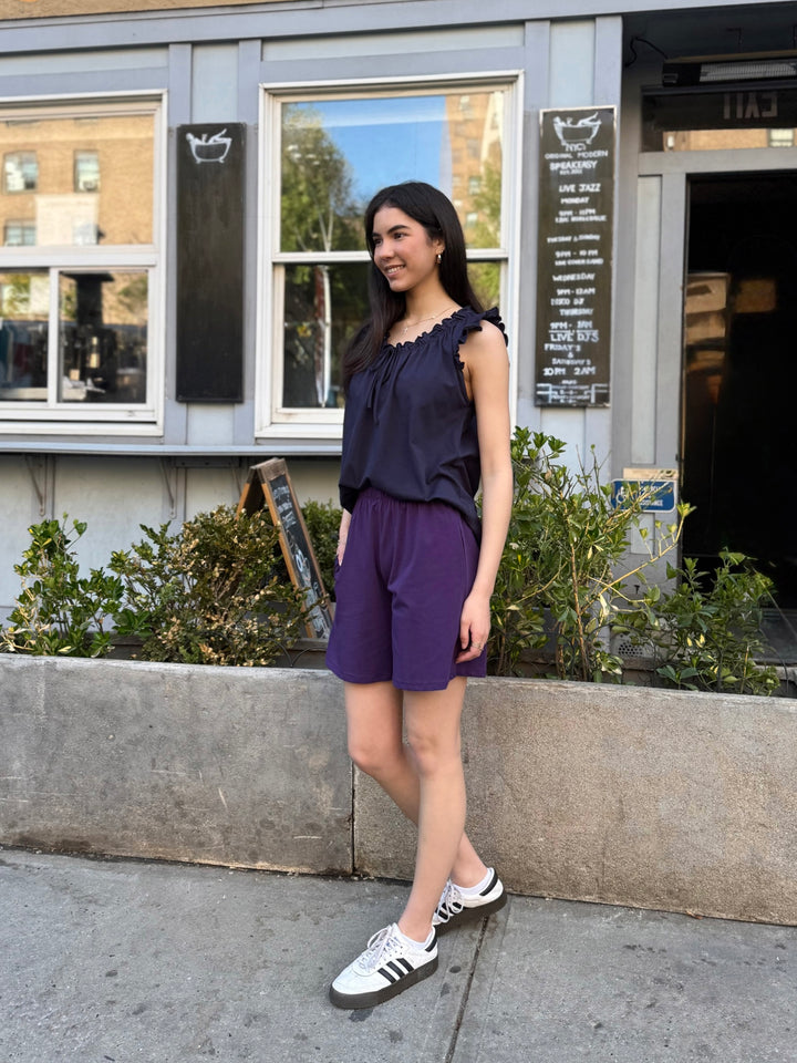 ANDRI jersey shorts in Midnight Dahlia
