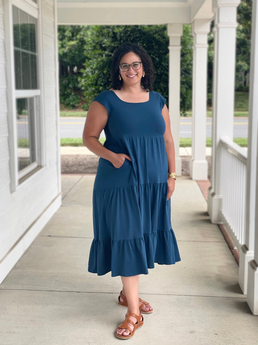 DARCY dress in Atlantic Blue
