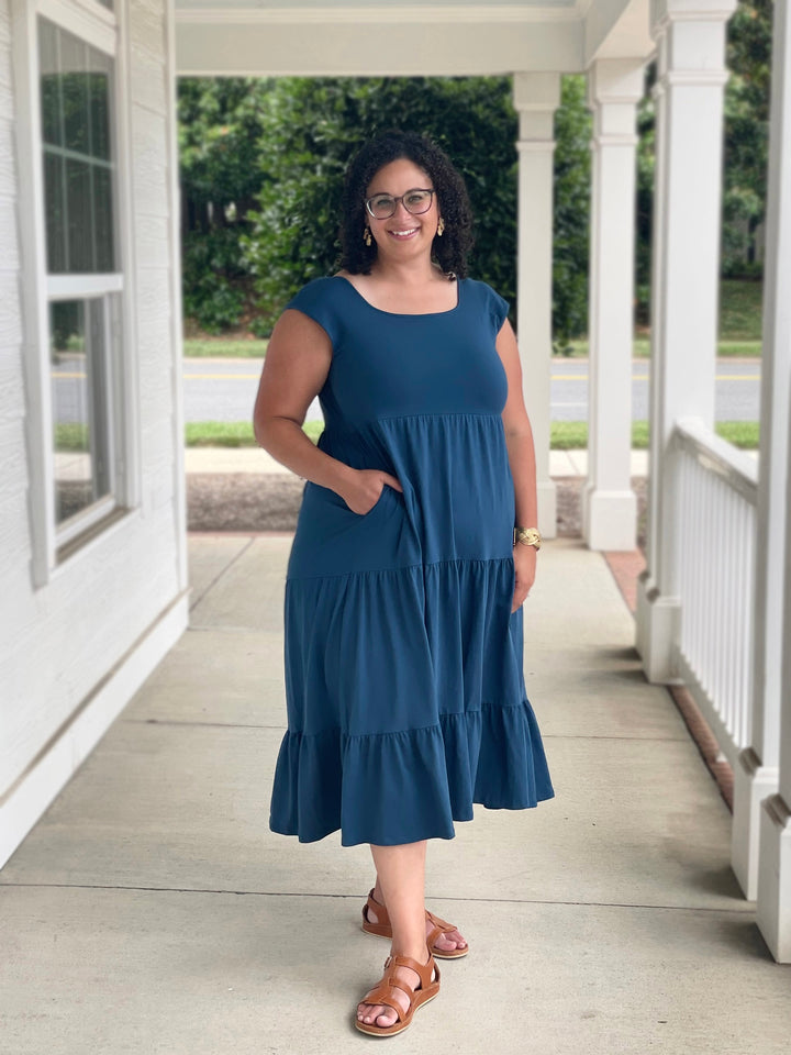 DARCY dress in Atlantic Blue
