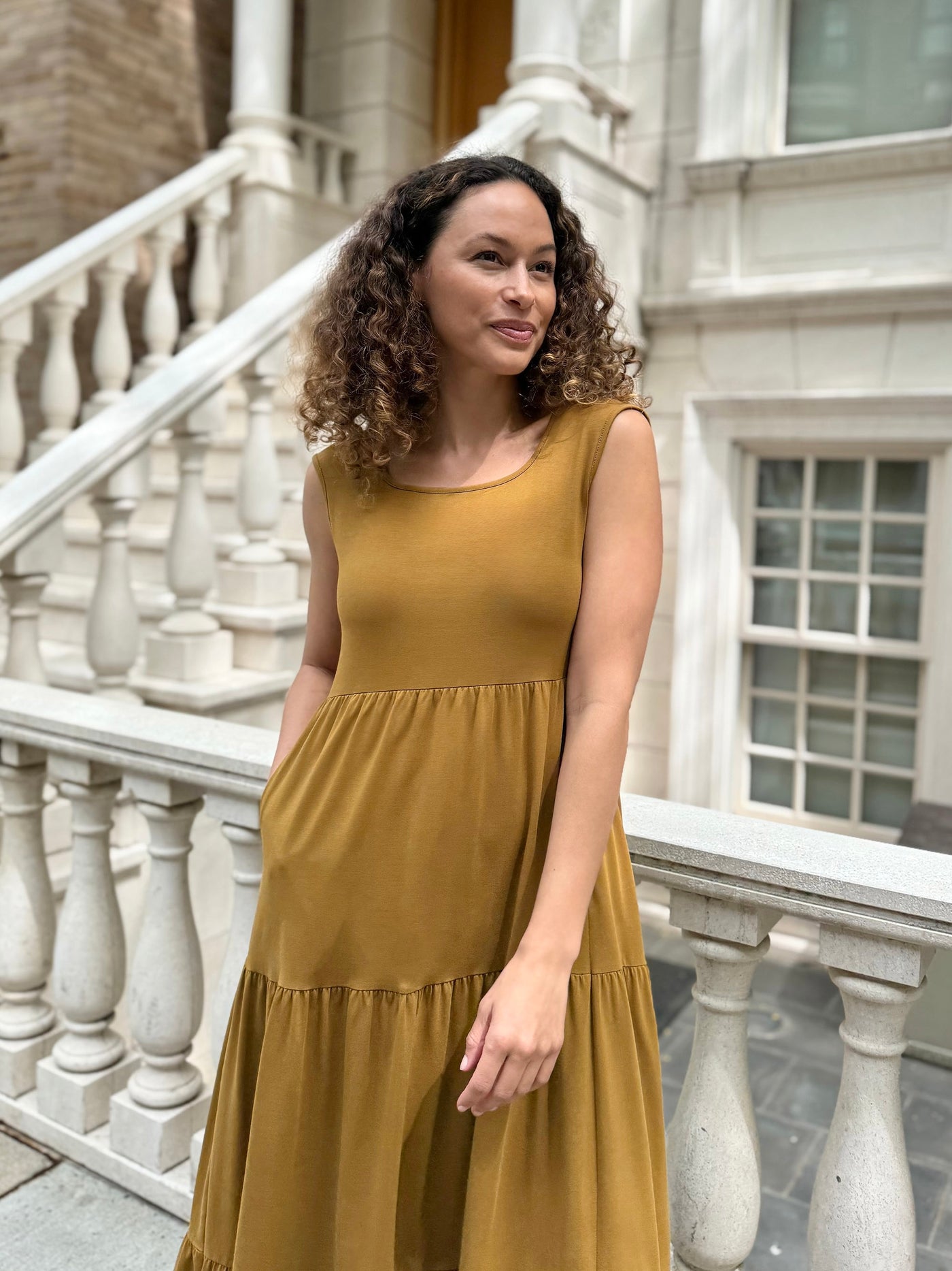 DARCY dress in Tapenade
