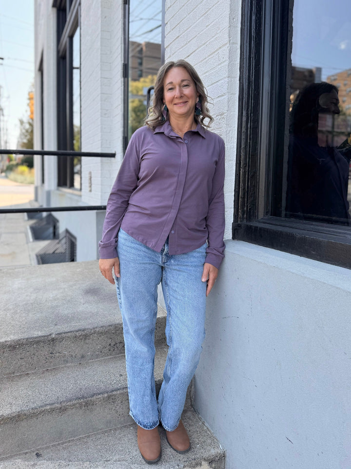 DEVON blouse in Smoky Purple