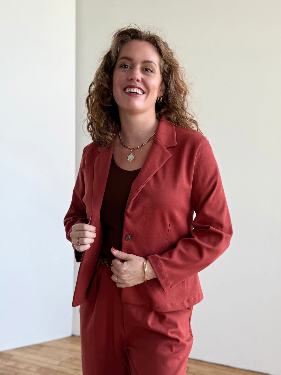 OCTAVIA blazer in Red Amber