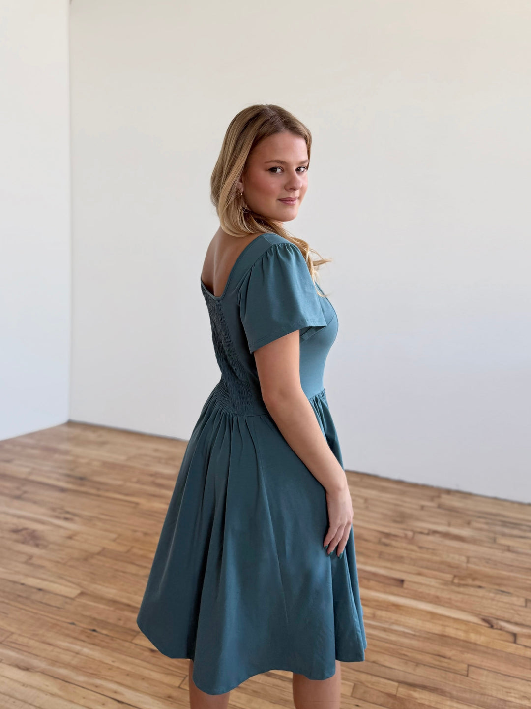 RAZELE dress in Dark Aqua
