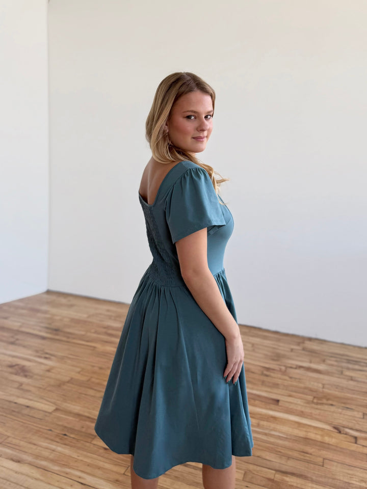 RAZELE dress in Dark Aqua