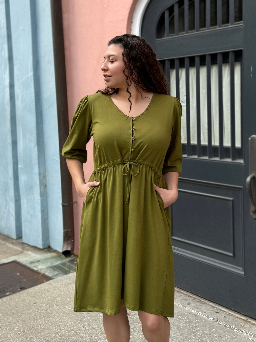 CALLIOPE dress in Olive Branch