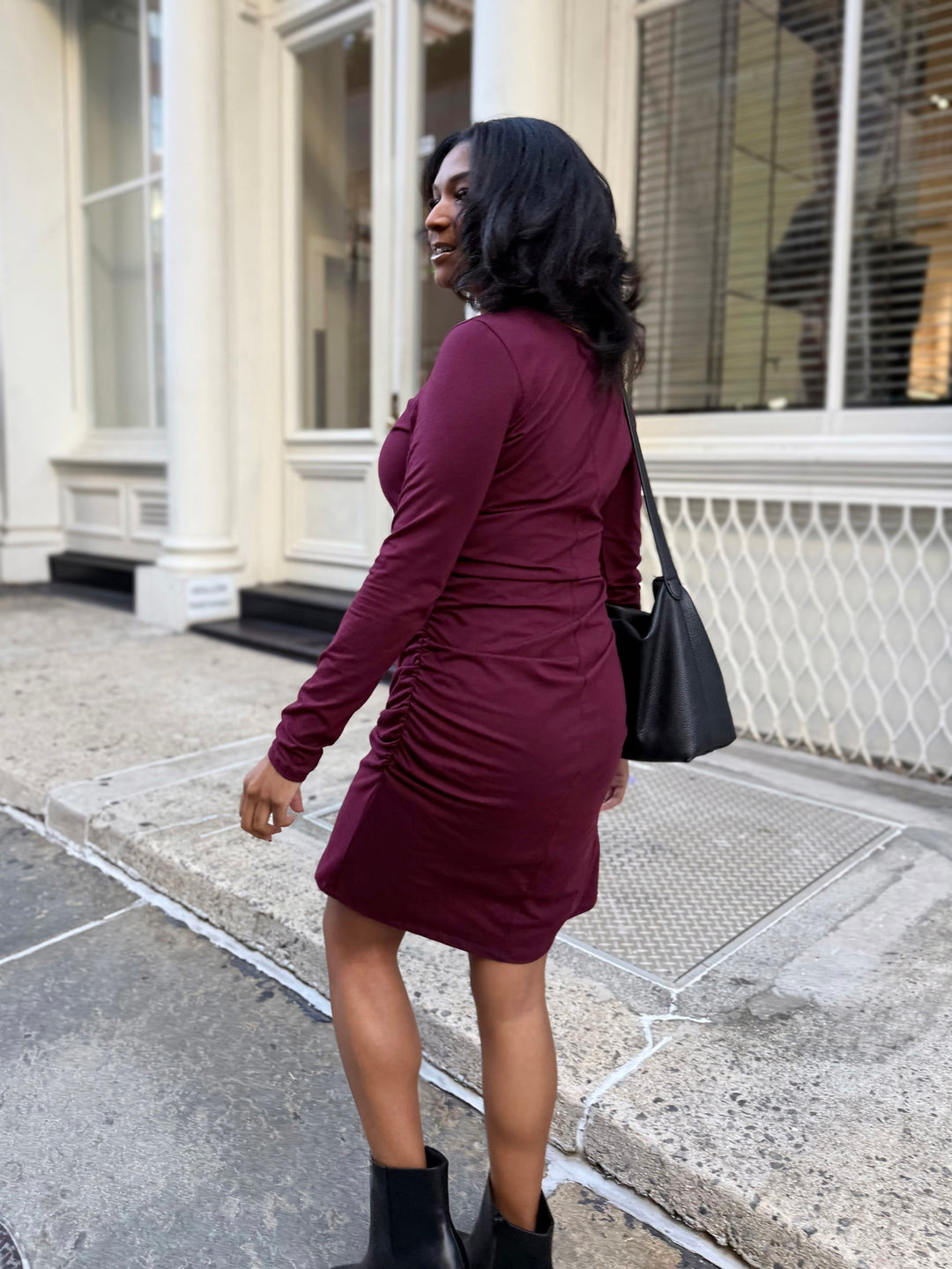 VIENNA dress in Merlot