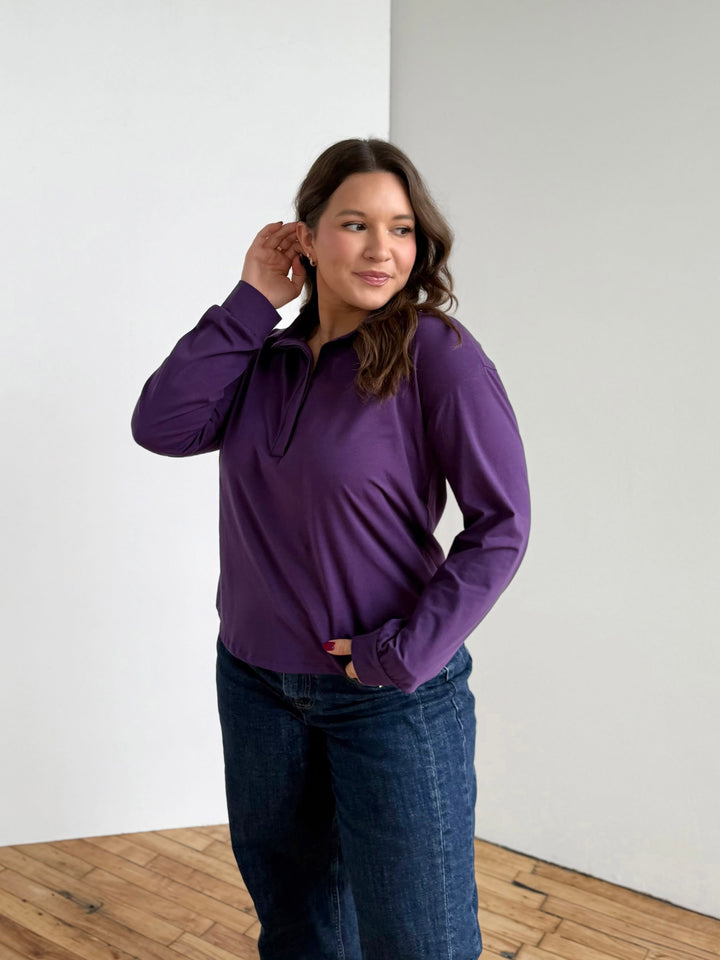 MICAH jersey top in Midnight Dahlia